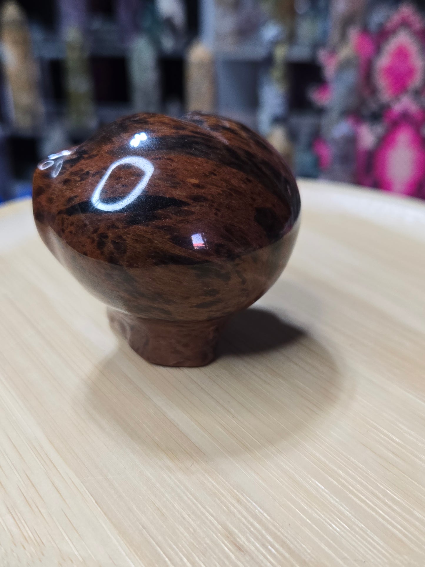 Mahogany Obsidian Alien Head