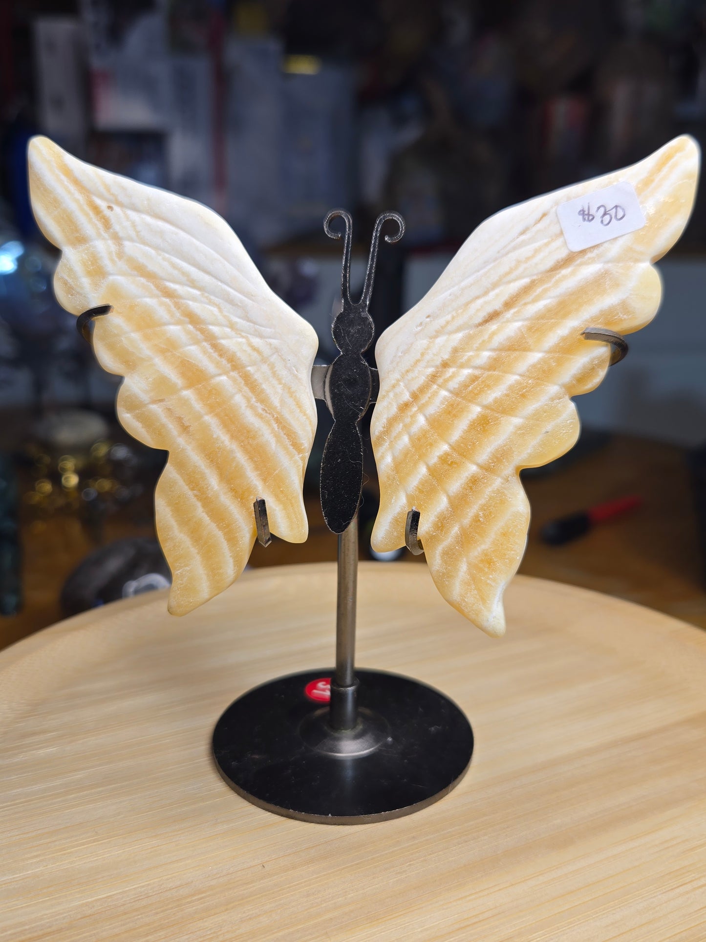 Honey Calcite Butterfly