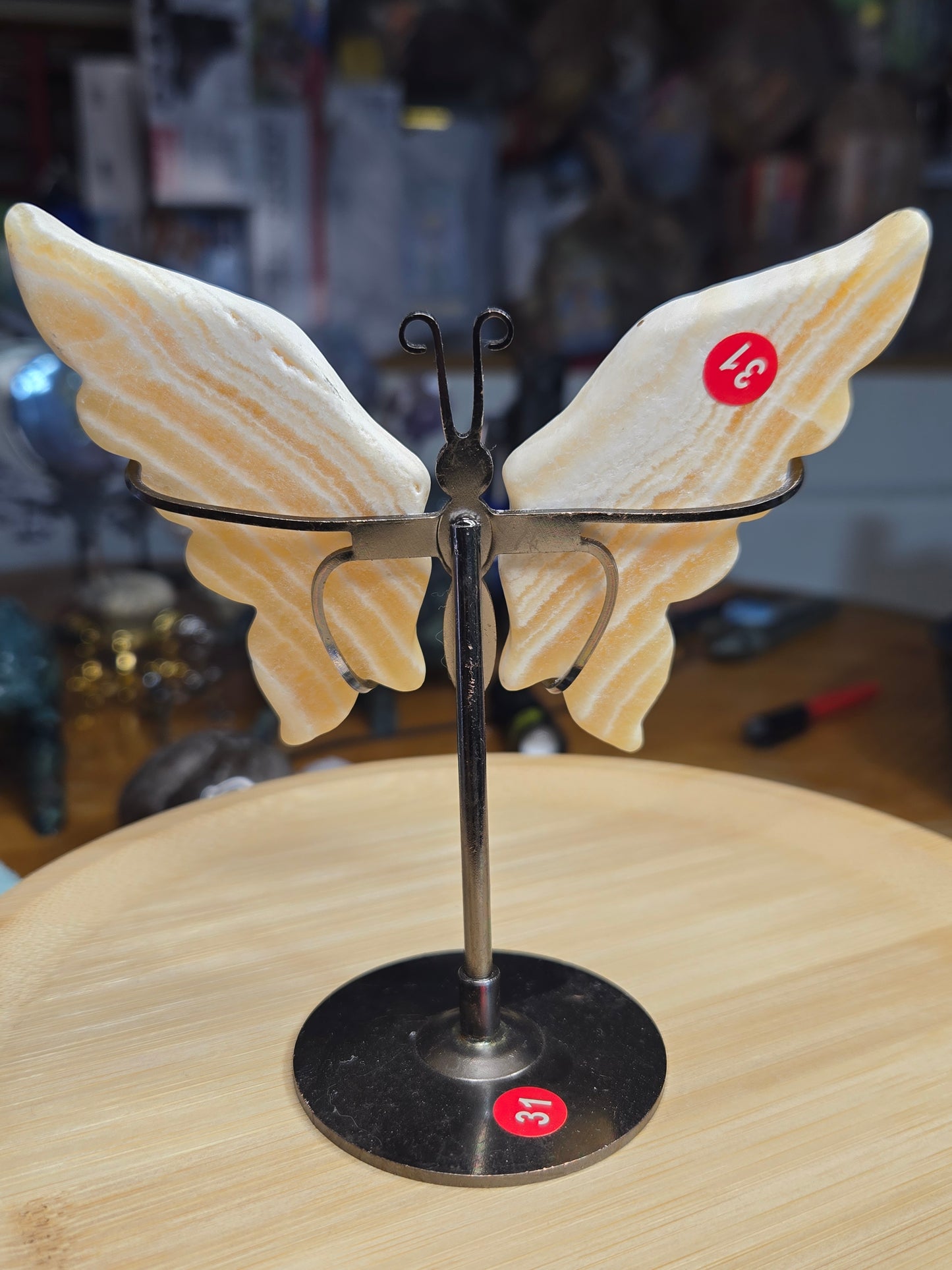 Honey Calcite Butterfly