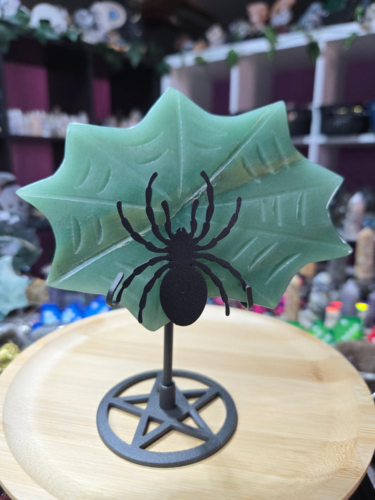 Green Aventurine Spider Web