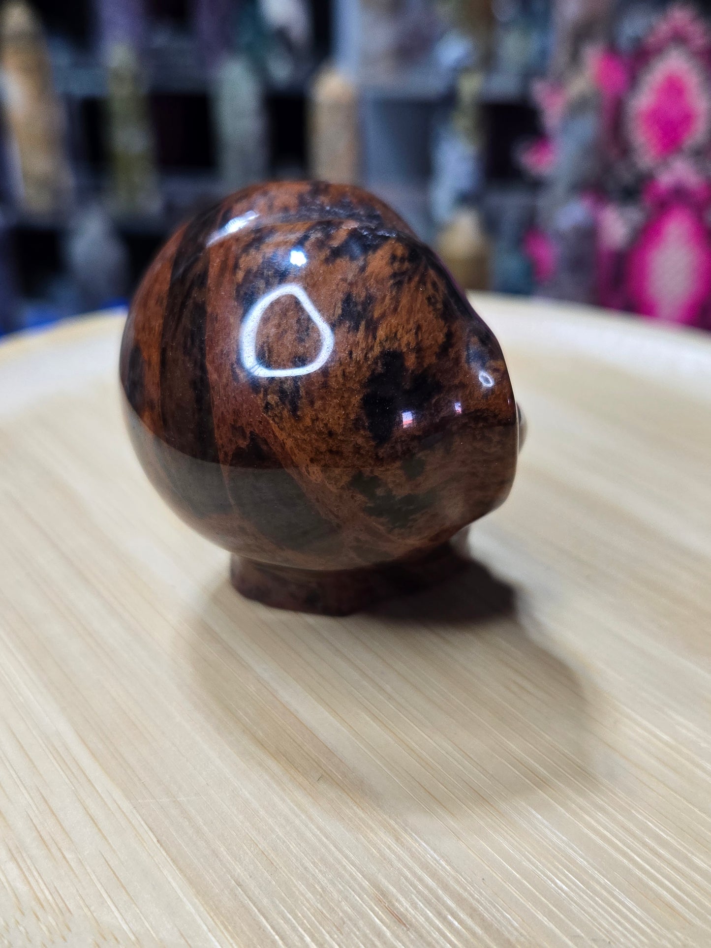 Mahogany Obsidian Alien Head